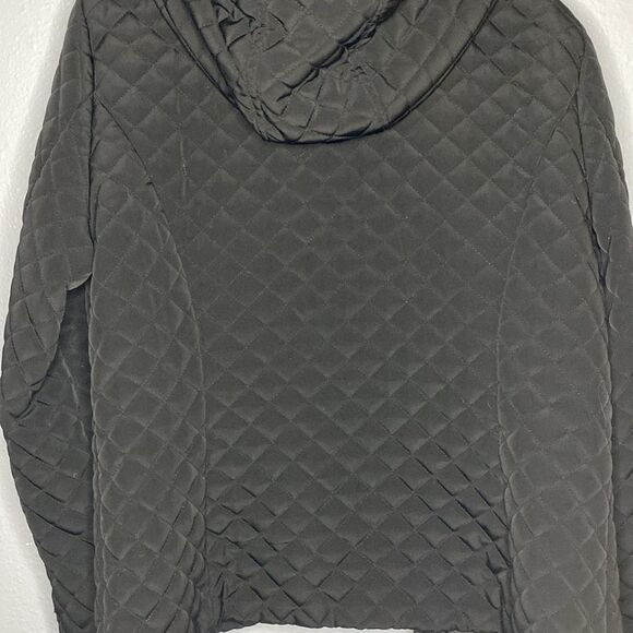 Calvin Klein Quilted Winter Black Hooded Jacket Size Medium - Picture 10 of 10